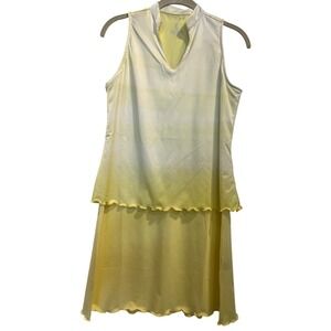 Savalino medium‎ athletic tennis gold dress yellow ombré